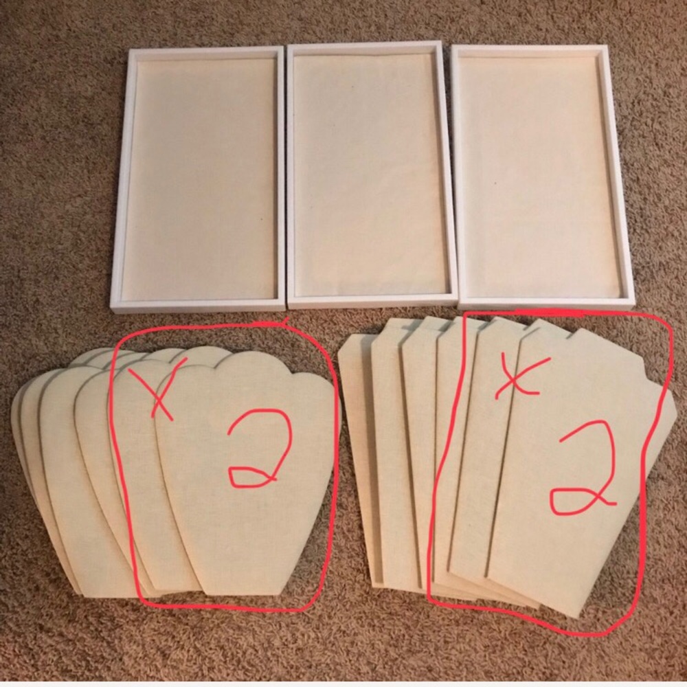 3 Jewelry Display Trays, 4 Necklace Display Stands